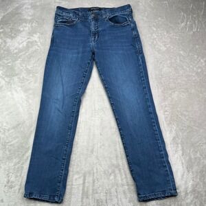 Fidelity Torino Jeans Men 31 Blue Solid Slim Fit Denim Five Pocket Casual Preppy